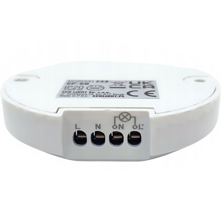 Czujnik Ruchu i Zmierzchu PIR 360° 6m Sufitowy Biały