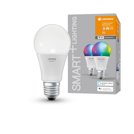 2PAK Żarówka LED E27 A60 9W 806lm RGBW SMART+ WiFi Ściemnialna Classic LEDVANCE