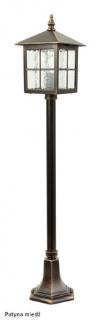 Lampa Ogrodowa Zewnętrzna Słupek LATARNIA E27 Wenecja K 5002/2/KW 106cm czarny Su-Ma