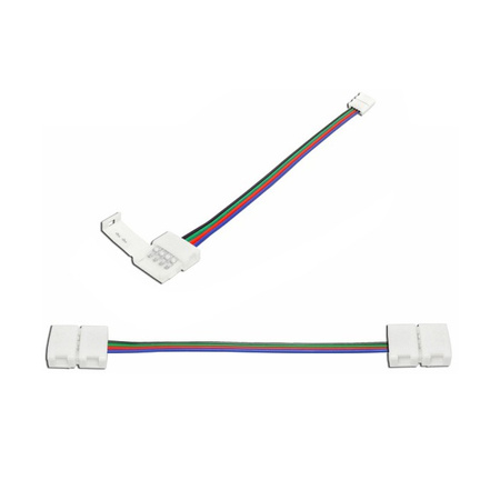Złączka TAŚMY LED RGB zatrzask dwustronny z przewodem