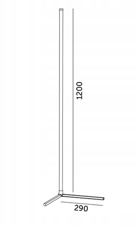 Lampa Podłogowa Stojąca LED Czarna CCT RGB Aplikacja Inteligentna Pilot