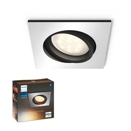 Oprawa Podtynkowa Wpuszczana LED Milliskin 5W CCT Kwadratowa Ruchoma PHILIPS HUE Bluetooth