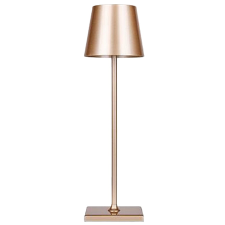 Lampka Biurkowa Stołowa LED 3W 200lm 4000K Neutralna Akumulatorowa Szkolna Nocna Ściemnialna Włącznik On/Off Złota Solio Masterled