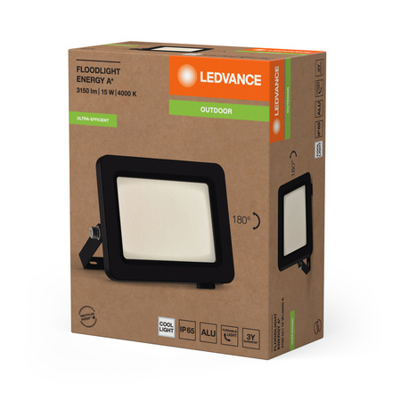 Naświetlacz LED Reflektor Zewnętrzny Lampa 15W 2600lm 4000K IP65 Czarny Floodlight Ledvance