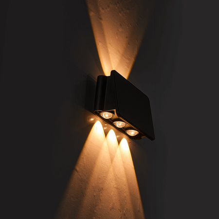 Lampa Ogrodowa Solarna Kinkiet Elewacyjny ALF LED IP54 4W 3000K Czujnik Czarna Eko-Light