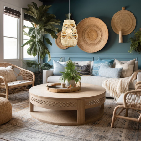 Lampa Wisząca Sufitowa ARONA Rattanowa 1xG9 fi 250 Milagro