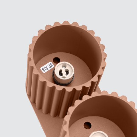 Oprawa Natynkowa 2x GU10 Aluminiowa Mokka Aura Deep Space SL.1805 Sollux