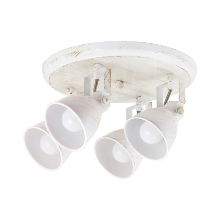 Lampa Sufitowa Punktowa Reflektor Spot 4x E14 Biały Vintage Vivienne 5969 Rabalux