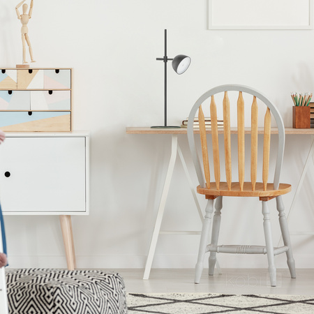 Lampka Biurkowa Stołowa LED 3.5W 220lm CCT 120° Akumulatorowa Czarna IP54 Lizbona Kobi