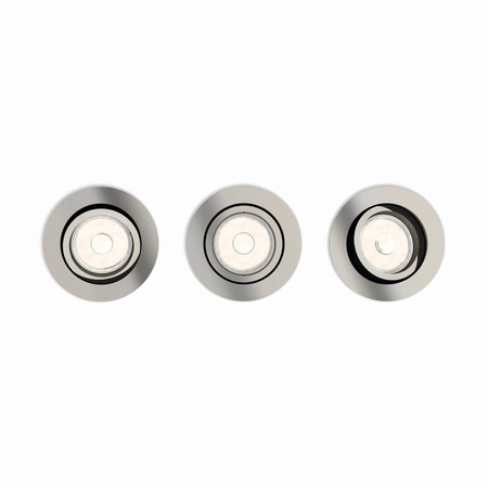 3x Oprawa Podtynkowa Wpuszczana Spot GU10 Chrom Donegal Philips