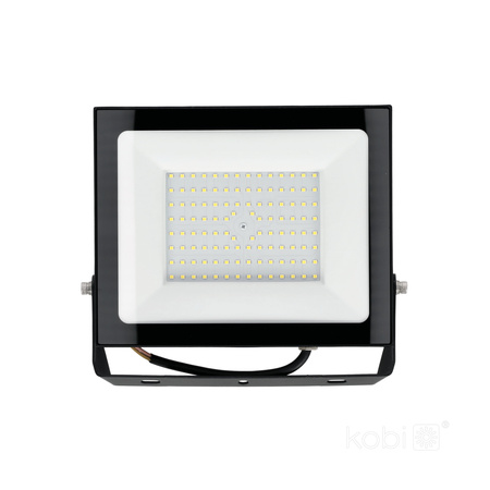 Naświetlacz LED Zewnętrzny Ogrodowy 100W 8700lm 6500K Zimny 120° IP65 IK05 Czarny Mh Kobi