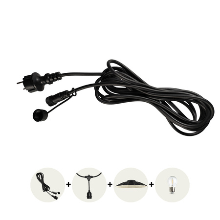 Sterownik Kabel Zasiljający Przewód do Girlandy CRETE PC 5m IP44 Design Kobi