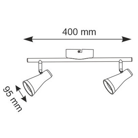 Lampa sufitowo-ścienna ruchoma regulowana 8,4W LED BERG 2 biały 3000K GOLDLUX (Polux)