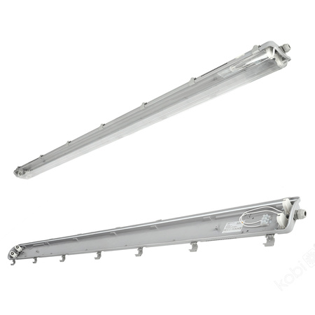 Oprawa Lampa Hermetyczna LED Świetlówkowa G13 IP65 Szara Hermetic Kobi