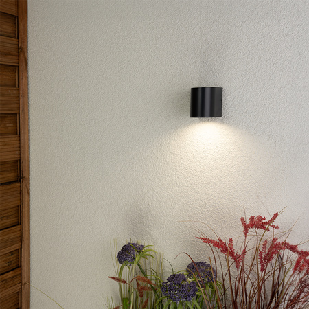 Kinkiet Ogrodowy Elewacyjny Lampa Zewnętrzna GU10 ALLIUM Czarna LUMILED