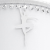 Lampa wisząca BALETNICA 1xE27 Dziewczęca Baletnica Biała MLP4969 Milagro Metal + Tkanina + Kryształki