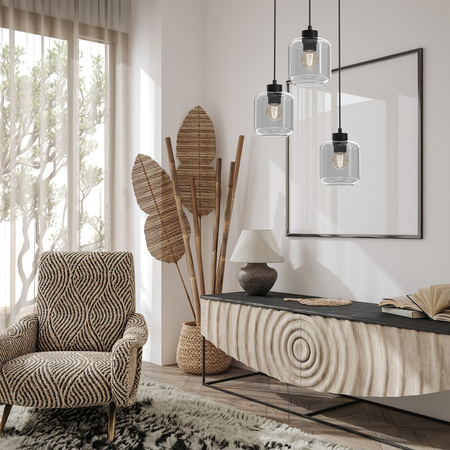 Lampa Wisząca Sufitowa SOMBRA SMOKED 3xE27 Milagro