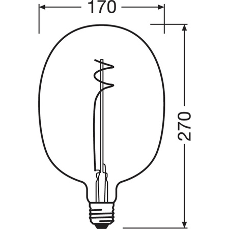 Żarówka LED Dekoracyjna E27 4.8W = 30W 400lm 2700K Ciepła 320° Ściemnialna Vintage 1906 Osram