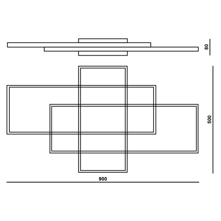 Lampa Sufitowa Żyrandol LED 126W CCT GALAXIS HYDRA Biały + Pilot Sterujący
