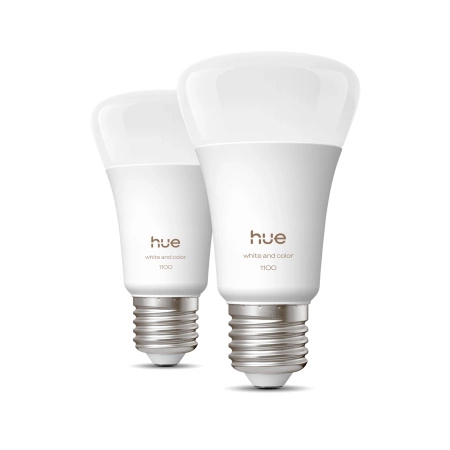 2x Żarówka LED E27 A60 8.1W = 75W 1100lm 1800-20000K CCT + RGB SMART Inteligentna Bluetooth ZigBee White and Color Ambiance Philips HUE