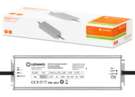 Zasilacz Stałonapięciowy Hermetyczny do Taśm LED 150W 24V DC IP66 Ledvance