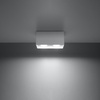Lampa Sufitowa Oprawa Natynkowa 2x GU10 Prostokątna Biała Nowoczesna Quad Sollux