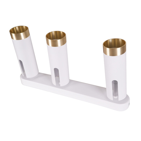 Oprawa Ścienno-Sufitowa Reflektor Punktowy 3x GU10 Biała Złota FADO Sanico Goldlux