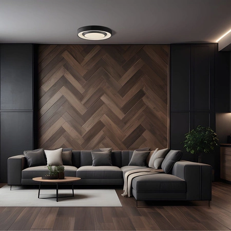 Plafon LED Oprawa Sufitowa 48W 5300lm CCT 120° Biała Czarna IP44 Pilot Ściemnialna Zygmunt Sanico Goldlux