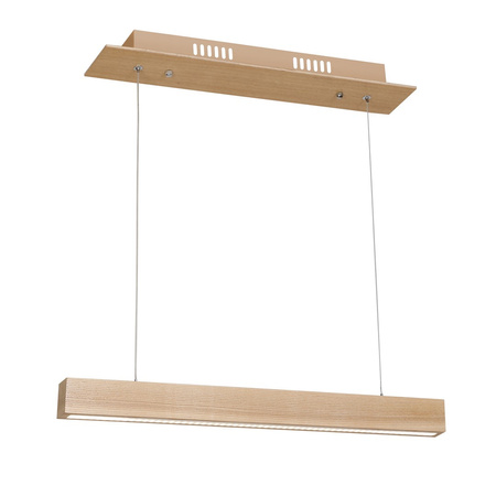 Lampa wisząca TIMBER 12W LED Prostokątna Drewniana MLP567 Milagro Drewno + Metal + Akryl