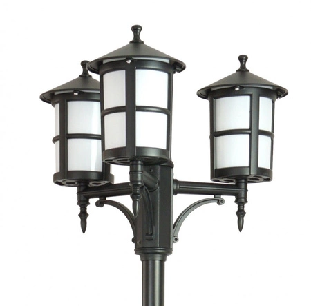 Lampa Ogrodowa Zewnętrzna Słupek LATARNIA E27 CORDOBA II OGMWN 3 TD 180-280cm czarny Su-Ma