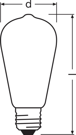 Żarówka LED ST64 E27 4W = 40W 470lm 2700K Ciepła 300° Retrofit Filament CLASSIC Osram