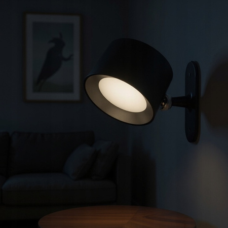 Lampa LED Kinkiet Ścienny Regulowany Magnes 1W 180lm 3000/4000/6500K CCT 120° Ściemnialna Czarny Rino Masterled