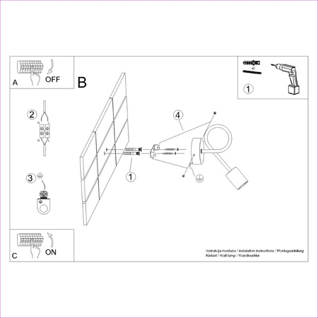 Lampa Ścienna Kinkiet 1x E27 Naturalne Drewno Czarna Ember Peach Puff SL.1476 Sollux