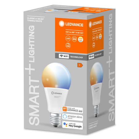 Żarówka LED E27 14W = 100W 1521lm CCT Ściemnialna SMART+ WiFi Classic Ledvance