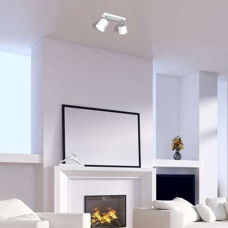 Lampa Sufitowa DIXIE Biała 2xGX53 Ruchoma Milagro