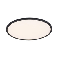 Plafon LED Lampa Sufitowa Oprawa Ścienna 18W 1400lm 3000K Ściemnialna Timer Czarny Nowoczesny Ezio 71156 Rabalux