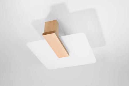 Lampa Sufitowa Kinkiet 2x E27 Kwadratowa Brązowa Skandynawska Lappo Sollux