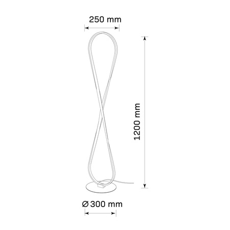 Lampa Podłogowa LED Stojąca 32W 3800lm 4000K Neutralna Czarna INFINITO Sanico Goldlux