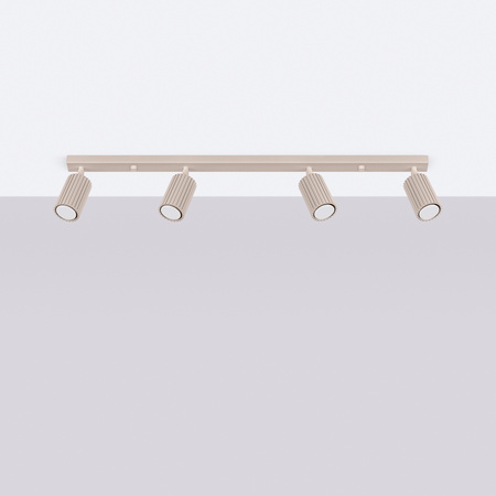 Lampa Sufitowa Reflektor 4x GU10 Aluminiowa Taupe Karbon Deep Space SL.1765 Sollux