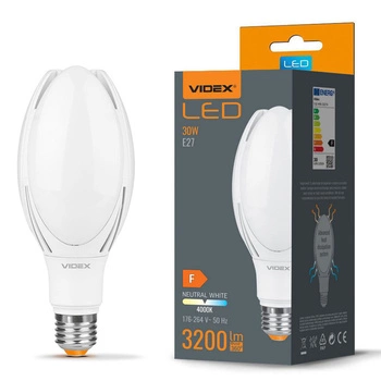 Żarówka LED E27 A96 30W 3200lm 4000K Neutralna 330° Videx