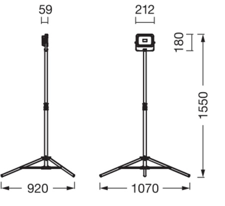 Naświetlacz LED Reflektor 20W Akumulatorowa Lampa Statyw Przenośny Halogen Worklight LEDVANCE