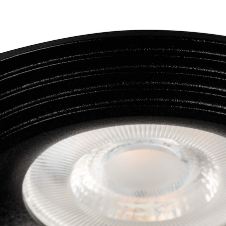 Oprawa sufitowa podtynkowa LIGLO DSO GU10/GU5.3 Okrągła Czarna Matowa KANLUX