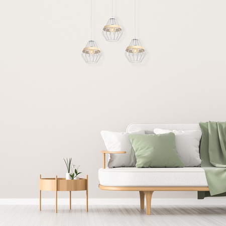 Lampa Wisząca Sufitowa CLIFF Biała 3xE27 Milagro