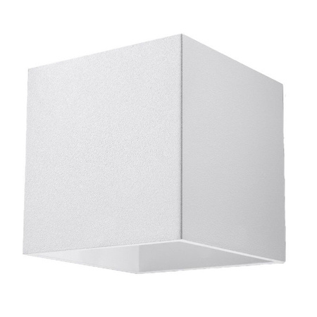 Lampa Ścienna Oprawa Natynkowa G9 Kwadratowa Biała Nowoczesna Quad Sollux