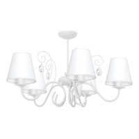 Lampa Sufitowa Żyrandol SARA Biała 5xE14 Milagro