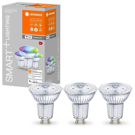 3PAK Żarówka LED GU10 5W 350lm CCT LEDVANCE SMART+ WiFi RGB Ściemnialna