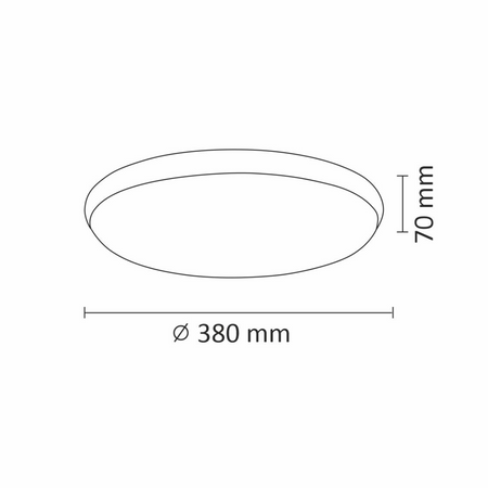 Plafon ORBIT 40 oprawa lampa sufitowa LED 24W GOLDLUX (Polux) CZARNY 2600lm 4000K