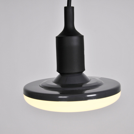 LAMPA wisząca, SUFITOWA KIKI 1xE27 10W CZARNA 3000K GOLDLUX (Polux)
