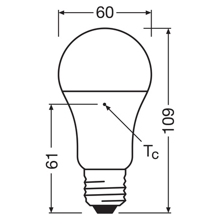 Żarówka LED A60 E27 10W = 75W 1055lm 4000K Neutralna 150° VALUE CLASSIC Osram