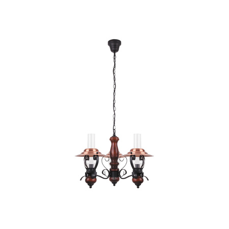 Lampa Sufitowa Wisząca Żyrandol 3x E14 Czarny Klasyczny Enna Rabalux